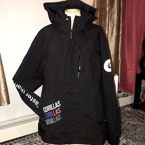 Waterproof Windbreaker Detachable Hood Shell Rain Jacket